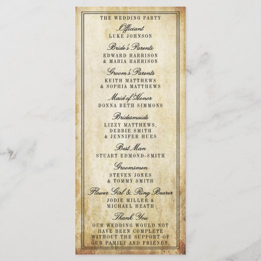 Eat, Drink en huwelijk Programma (Achterkant)