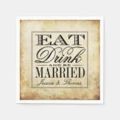 Eat, Drink en huwelijk Servetten (Voorkant)
