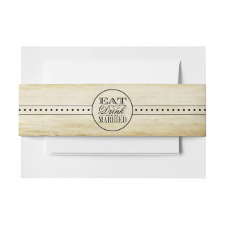 Eat, Drink en huwelijk Uitnodigingen Wikkel