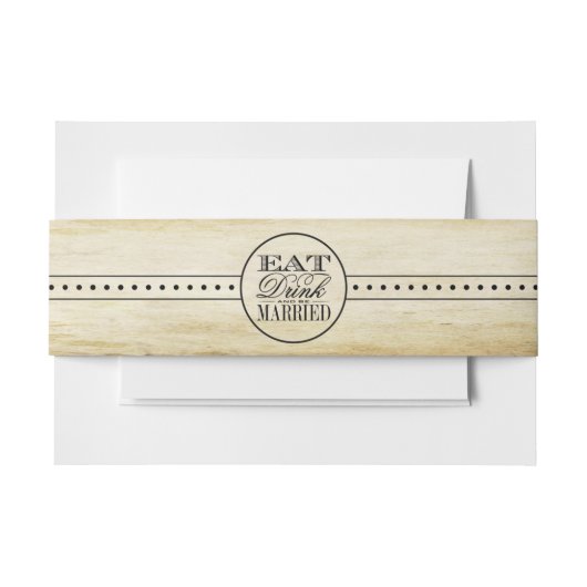 Eat, Drink en huwelijk Uitnodigingen Wikkel (Voorkant Voorbeeld)