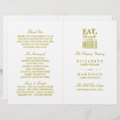 Eat, Drink en huwelijksgoudweddenschap (Voorkant / Achterkant)