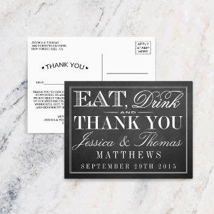 Eat, Drink en huwelijkshuwelijk Briefkaart