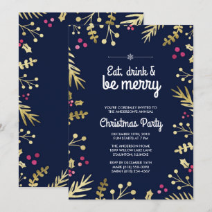 Eat, Drink en prettige kerstfeestdagen Kaart