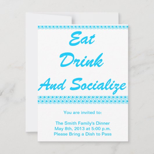 Eat, Drink en sociaal Kaart (Voorkant)