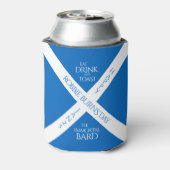 Eat Drink en Toast Robbie Burns Schotse vlag Blikjeskoeler (Blikje Achterkant)