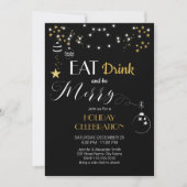 Eat Drink en vrolijk kerstfeest Kaart (Voorkant)