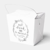 Eat Drink en wees gepersonaliseerd getrouwd Bedankdoosjes (Achterkant)