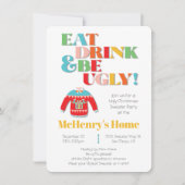 Eat Drink en wees lomp kerstfeestdag Kaart (Voorkant)