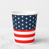 Eat Drink en wees patriottisch op 4 juli Papieren Bekers (Achterkant)