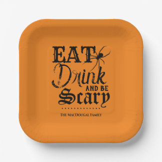 Eat Drink en zijn eng Familie Halloween Party Papieren Bordje
