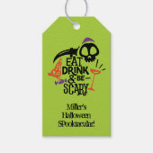 Eat Drink en zijn eng groene halloween party Cadeaulabel (Voorkant)