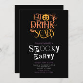 Eat Drink en zijn eng Halloween Party Kaart (Voorkant / Achterkant)