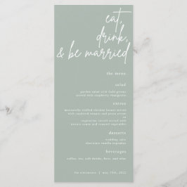 Eat, Drink, en zijn het gehuwde Menu van de Wedden