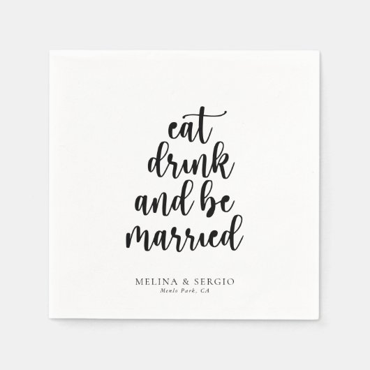 Eat Drink en zijn huwelijk Servet (Voorkant)