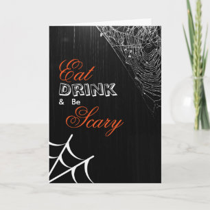 Eat Drink en zijn Scary Halloween Spider-webkaart Kaart