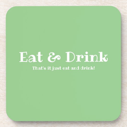 Eat & Drink Fun Bier Onderzetter (Voorkant)