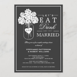 Eat Drink & haal gehuwde paren Shower Invitation Kaart
