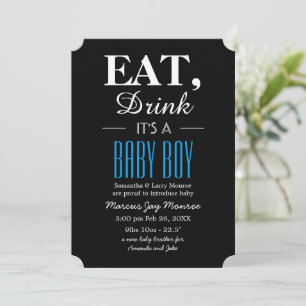 Eat, Drink Het is een babyjongen, Baby Kaart