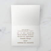 Eat, Drink Housewarming Party Rustic Brick Invite (Binnen)