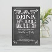 Eat Drink: huwelijkshuwelijk Kaart (Staand voorkant)