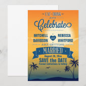 Eat Drink in Celebrate Summer Sunset Save the Date (Voorkant / Achterkant)