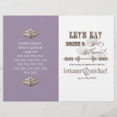 Eat, Drink in Get Married, Formal Wedding Program (Voorkant)
