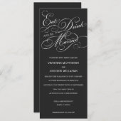 EAT, DRINK IN MIDNIGHT BLACK  | AFBEELDINGSINVITAT KAART (Voorkant / Achterkant)