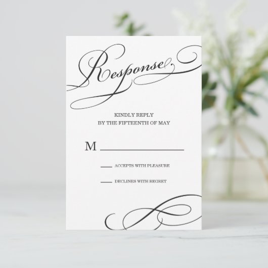 EAT, DRINK IN VERS WIT | RSVP CARD (Staand voorkant)