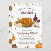 Eat Drink is dankbare Thanksgiving Kaart (Voorkant / Achterkant)