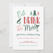 Eat Drink is prettige kerstfeestdag Kaart (Voorkant)