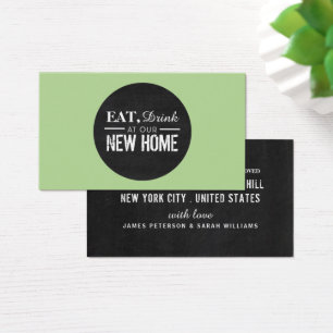 Eat Drink New Home, Change of Address Card Visitekaartje
