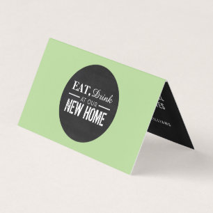 Eat Drink New Home, Change of Address Card Visitekaartjes