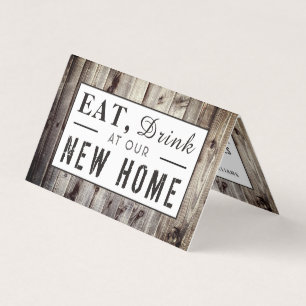 Eat Drink New Home, Change of Address Card Visitekaartjes