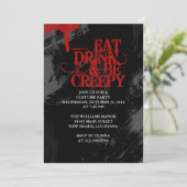 Eat Drink & wees creepy Kaart (Staand voorkant)