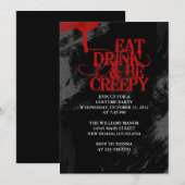 Eat Drink & wees creepy Kaart (Voorkant / Achterkant)