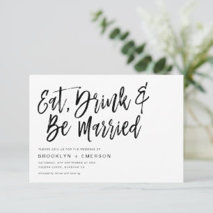 Eat Drink & wees met de hand gehuwd huwelijk Kaart