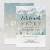 Eat Drink & Wees vrolijk kerstfeest Kaart (Voorkant / Achterkant)