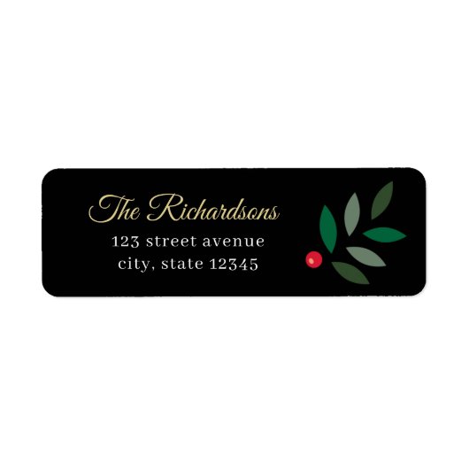 Eat Drink Wees vrolijk kerstfeestdag Etiket (Voorkant)