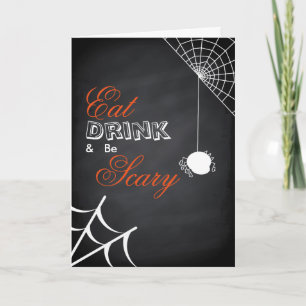Eat Drink & zijn Scary Halloween Spider Web Kaart