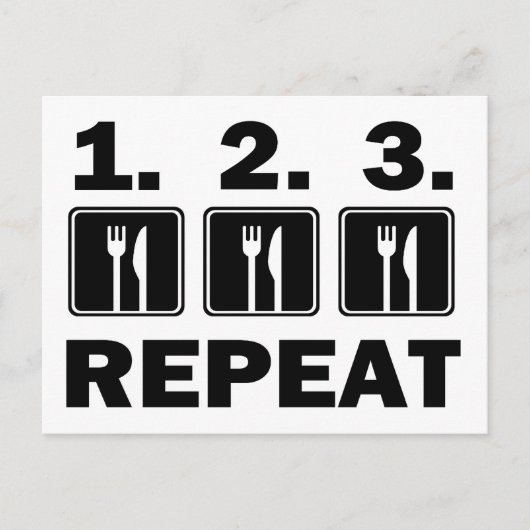Eat Eat Eat Eat and Repat Briefkaart (Voorkant)