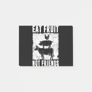 Eat Fruit not Friends Veganer Statement Vegetarier Post-it® Notes