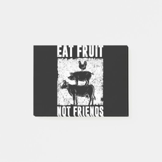 Eat Fruit not Friends Veganer Statement Vegetarier Post-it® Notes (Voorkant)