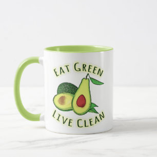 Eat Green Live Clean – Wereld Vegetarische Dag Mok