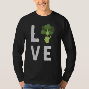 Eat Healy I Love Broccoli Queen Plant Based Dist T-shirt