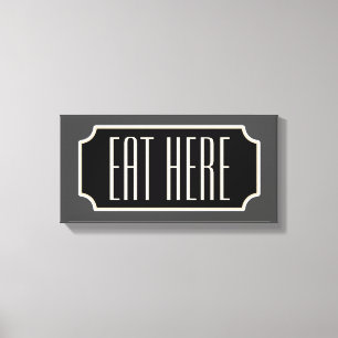 Eat here Diner Sign Kitchen canvas