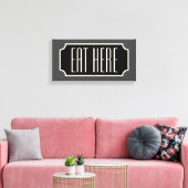 Eat here Diner Sign Kitchen canvas (Insitu (Woonkamer))