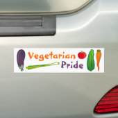 Eat je Veggies Vegetarian Pride Bumpersticker (Op auto)