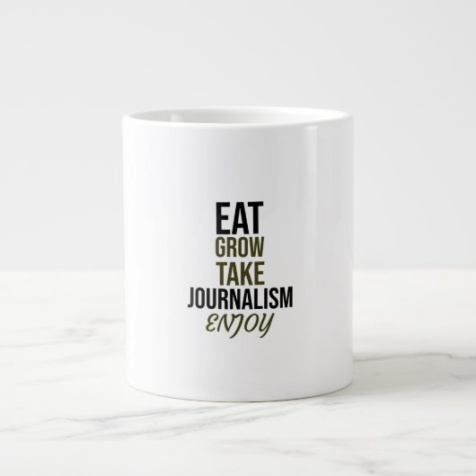 Eat, kweek, neem journalistiek, geniet van extra grote beker (Voorkant)