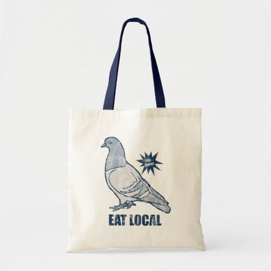 Eat Local, duivencanvas tas (Voorkant)