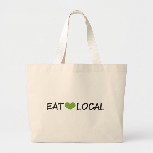 Eat Local Grote Tote Bag (Voorkant)